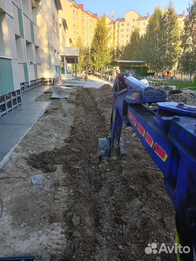 Услуги мини экскаватора, копаем до 1.8м, ковш 0.3м
