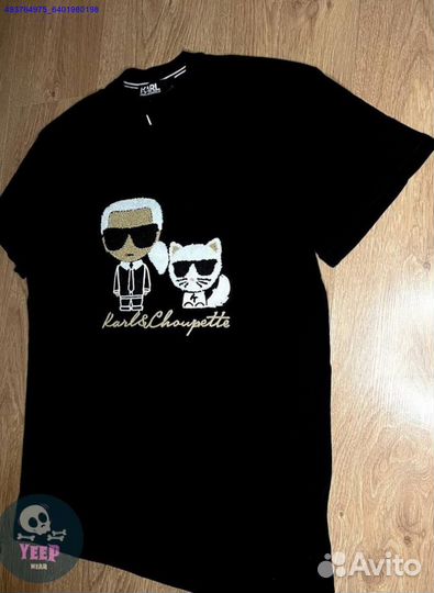 Футболка Karl Lagerfeld черная S XL XXL (Арт.45265)