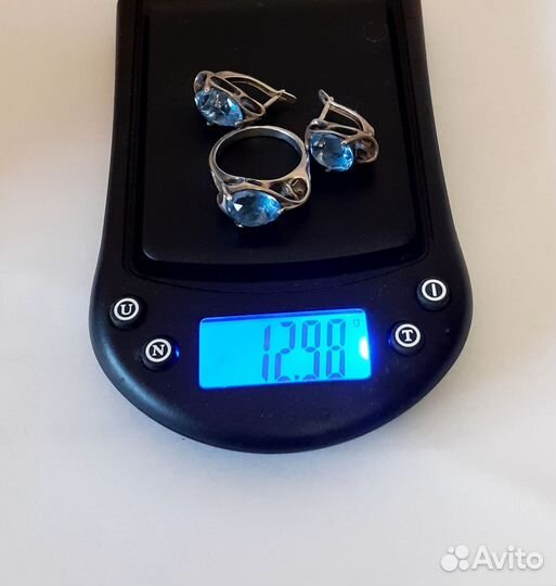 Серьги и кольцо. Серебро 925 кокошник