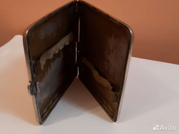 Портсигар серебряный. Трофейный. alpacca hoka