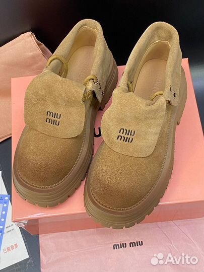 Ботинки замша miu miu 6 цветов