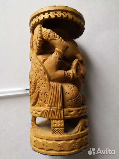 Ганеша. Резьба по дереву. Фигурка