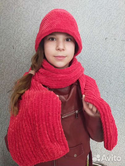 Женский комплект шарф и шляпа