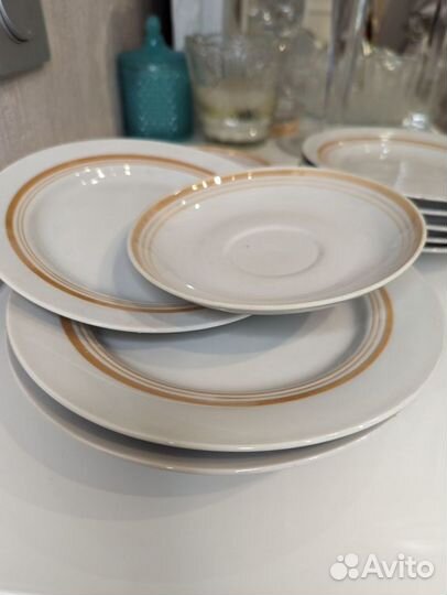 Тарелки фарфор Дулево СССР ресторанные