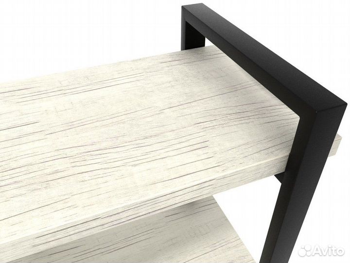 Тумба под тв Айсберг Лофт 160 черный/дуб крафт бел