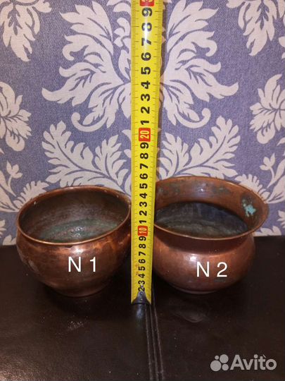 Медные горшки-кашпо