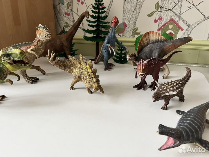 Schleich динозавры+ мозозавр и Теризинозавр