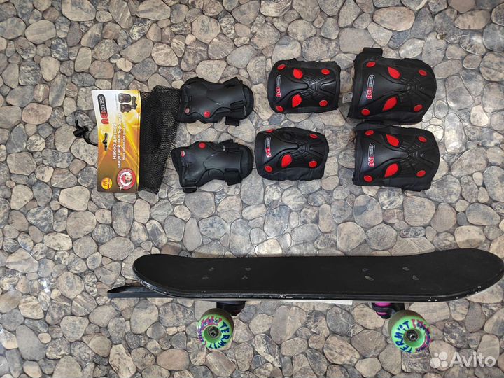 Скейтборд детский + защита