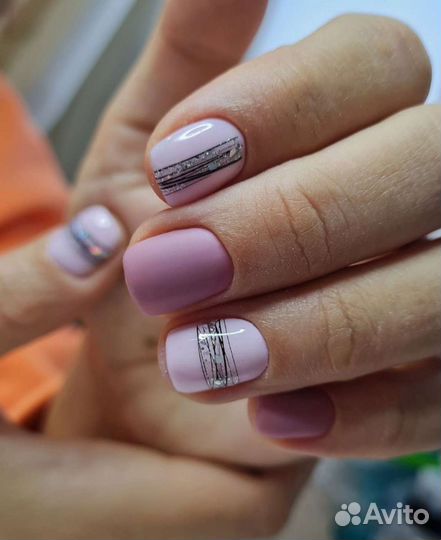 Комби маникюр, гель лак, экспресс педикюр
