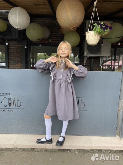 Школьная форма для девочки 134 серая