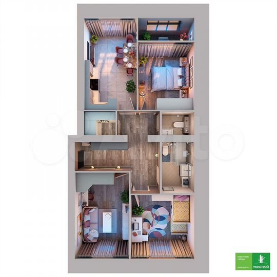 3-к. квартира, 75,6 м², 6/11 эт.