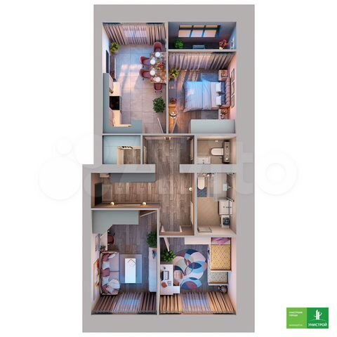 3-к. квартира, 75,6 м², 6/11 эт.