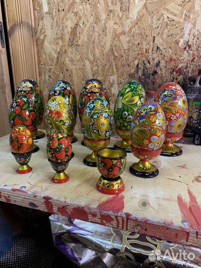 Яйцо сувенирное пасхальное хохломское