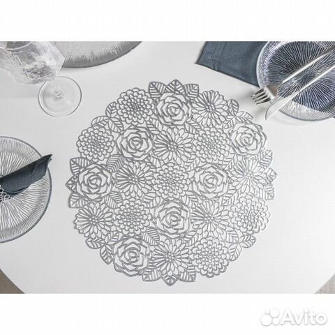 Набор салфеток сервировочных на стол Доляна «Розы»