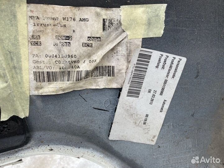 Бампер передний Мерседес W176 AMG до рест
