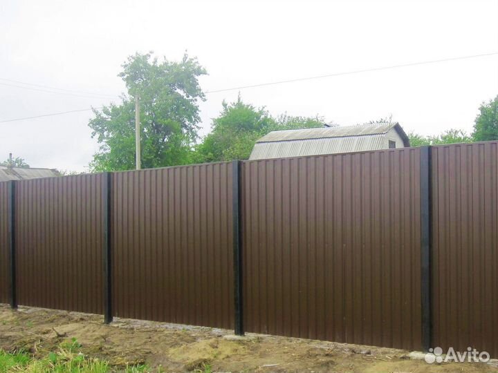 Заборы с калиткой 3Д 1м