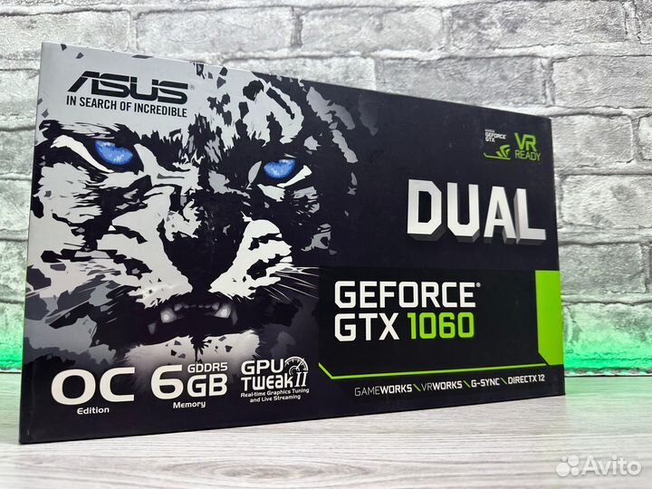 Видеокарта PCI-E Asus GeForce GTX 1060 dual OC 6Gb
