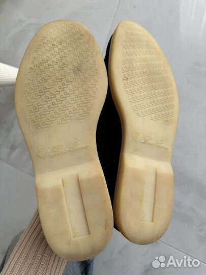 Лоферы Loro Piana черные на р. 36,5