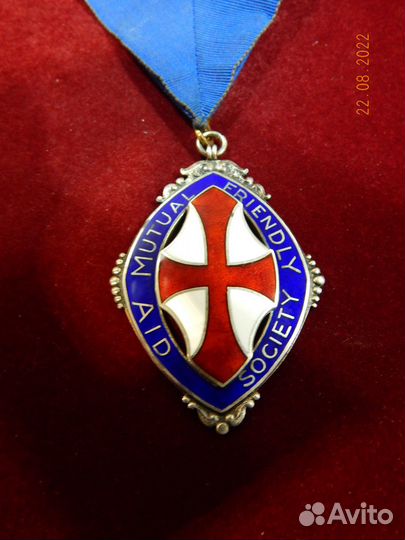 Медаль, серебро, Англия, 1924-1925 год, шейная