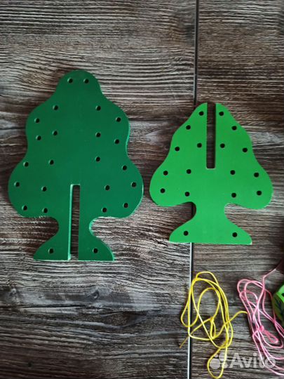 Деревянная шнуровка дерево с формами