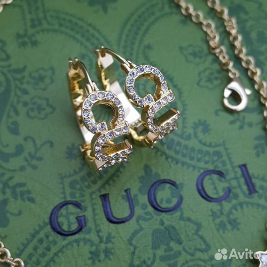 Серьги, колье Gucci