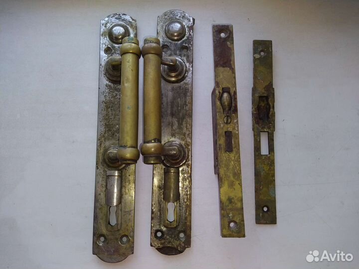 Дверные ручки + замок. 19 век. Тула. Иван Щербаков