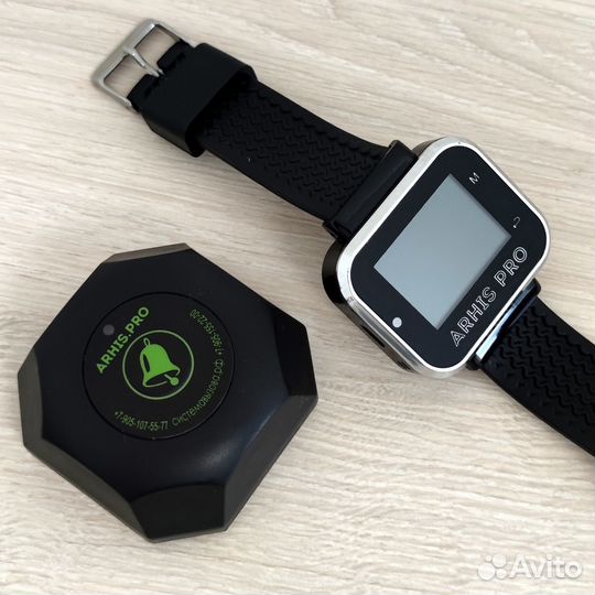 Кнопка вызова официанта модель Бургер с часами