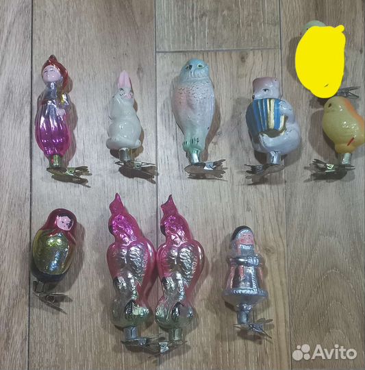 Елочные игрушки СССР на прищепке