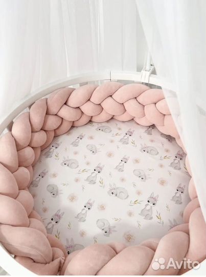 Бортики на детскую кроватку (подушка в подарок )