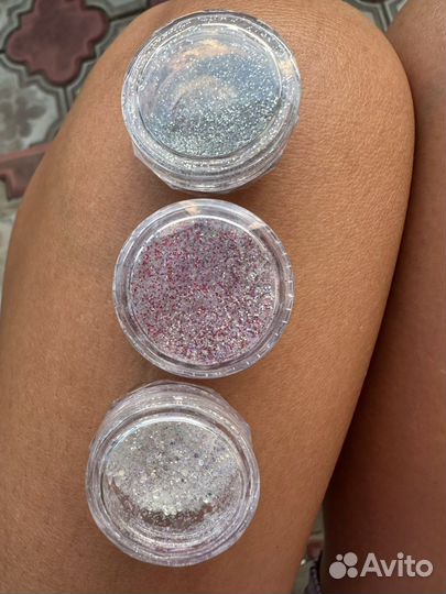 Блестки для маникюра 6 шт