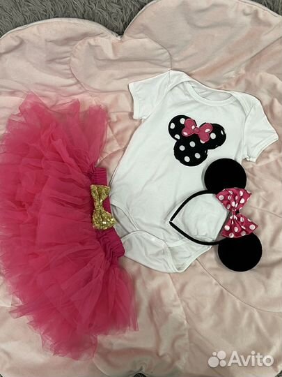 Боди и пышная юбка для новорожденной девочки