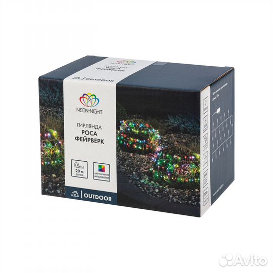 Гирлянда светодиодная нить Роса Фейерверк электрич