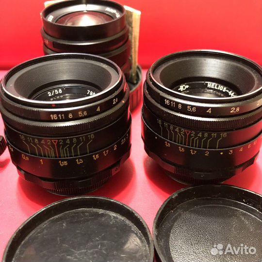 Объективы СССР Гелиос 44-2, 44м-4, мир 1Ш