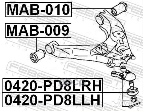 С/б задний нижнего рычага MAB-010 Febest