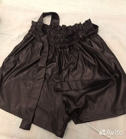 Шорты экокожа