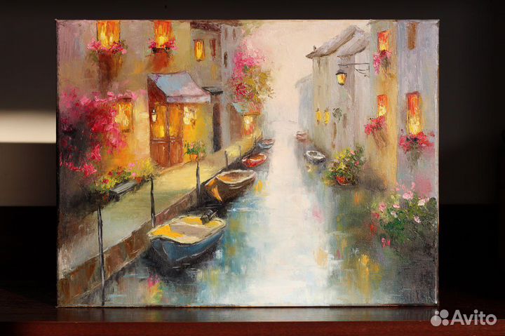 Картина маслом,Вечер в старом городе