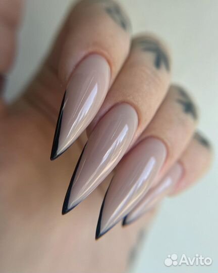 Маникюр гель лак наращивание