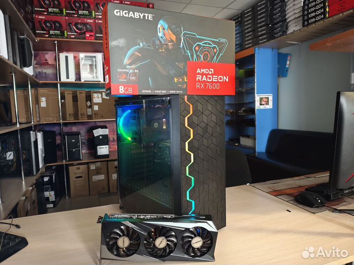 Игровой i3-12100, RX7600, 16gb DDR4, nvme 512gb