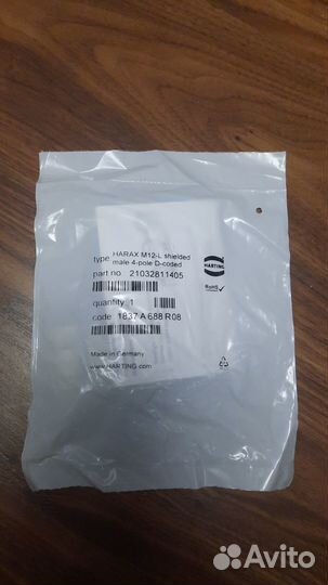 Harting 21032811405 Вилка M 12-L