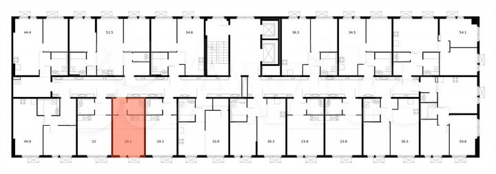 Квартира-студия, 20,1 м², 8/14 эт.