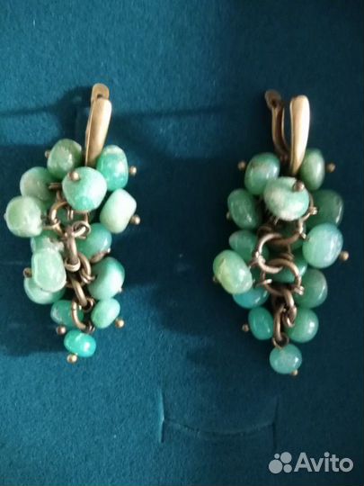 Серьги с натуральным камнем