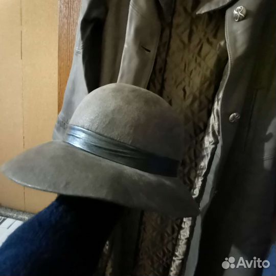 Шляпа женская натуральная кожа