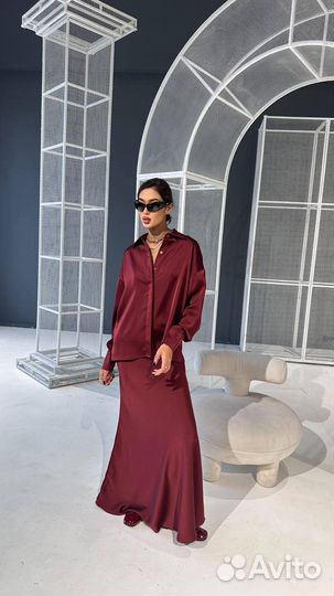 Костюм шелковый Alaia