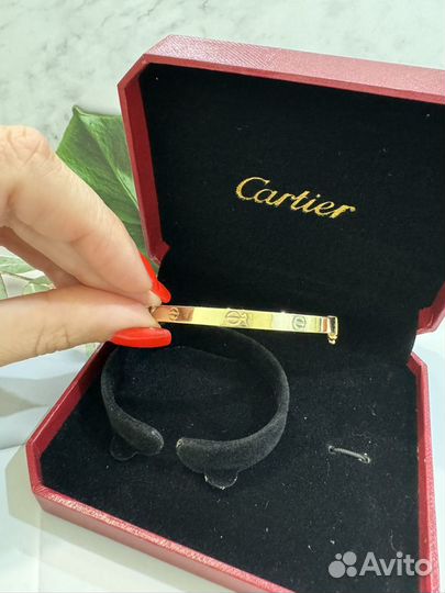 Золотой браслет cartier585 обруч