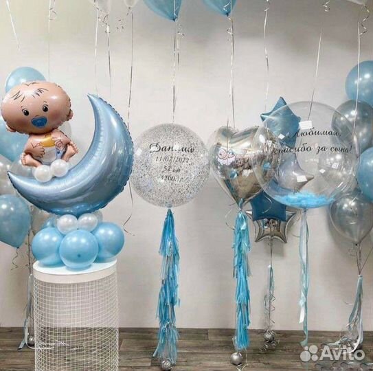 Воздушные шары на выписку из роддома