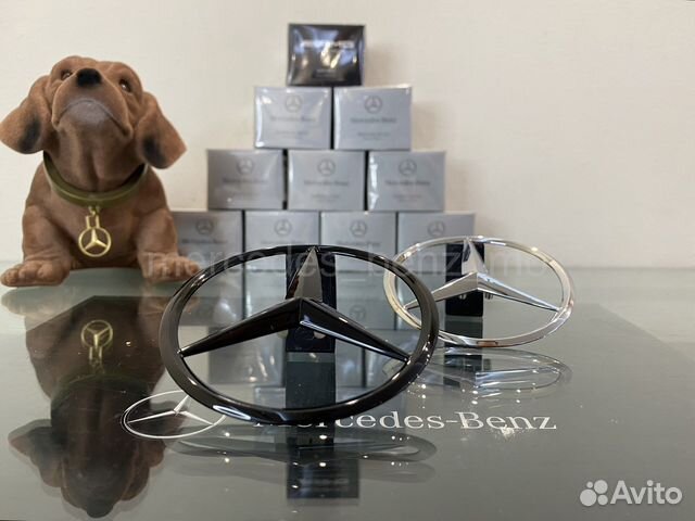 Эмблема звезда Мерседес Бенц на крышку багажника