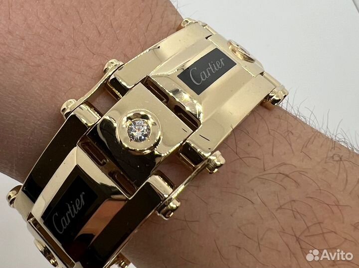 Мужской золотой браслет Cartier