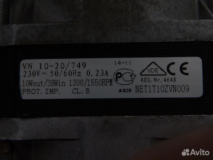 Мотор вентилятора elco NET4T10ZVN009