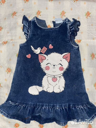Джинсовый сарафан для девочки 92р