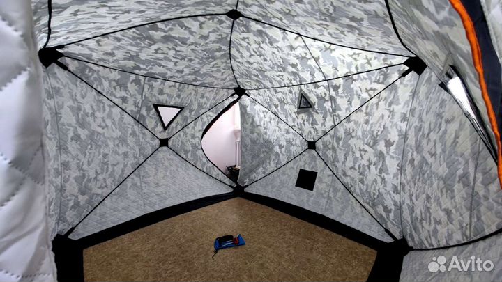 Палатка зимняя куб 3 слоя